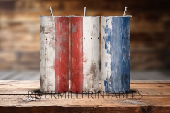 Download Red White Blue Barnwood Tumbler Wrap - Tumbler Collection