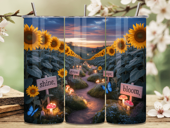 Download Sunflower Path Inspirational Tumbler PNG - Tumbler Collection
