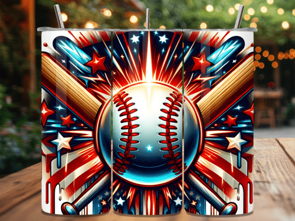 Download Neon Baseball Bat Red White Blue Tumbler - Tumbler Collection