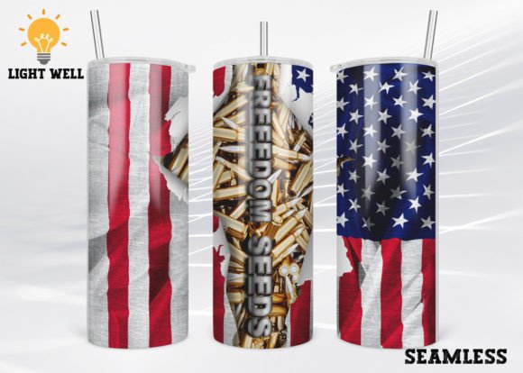 Download USA Flag Freedom Seeds Bullets Tumbler - Tumbler Collection