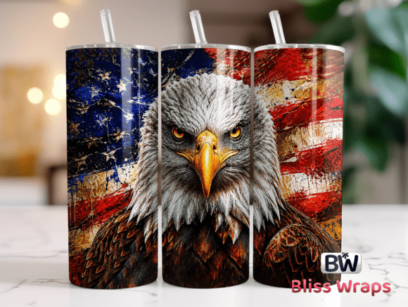 Download Patriotic Eagle Tumbler Wrap Sublimation - Tumbler Collection