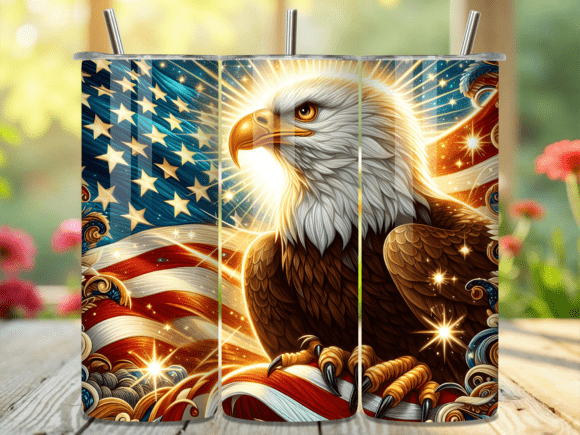 Download American Flag Bald Eagle Tumbler Wrap - Tumbler Collection