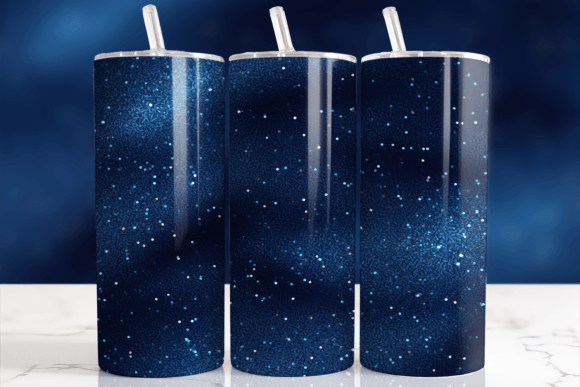 Download Deep Galaxy Blue Glitter Tumbler Wrap - Tumbler Collection