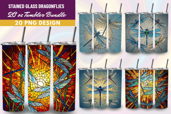 Download Stained Glass Cardinal 20oz Tumbler Wrap - Tumbler Collection