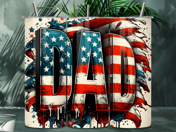 Download American Flag Drip Dad Tumbler Wrap - Tumbler Collection