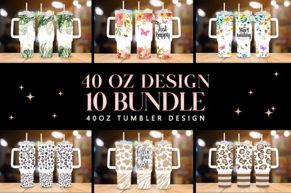 Download Tropical Leaf 40oz Tumbler Wrap Bundle - Tumbler Collection