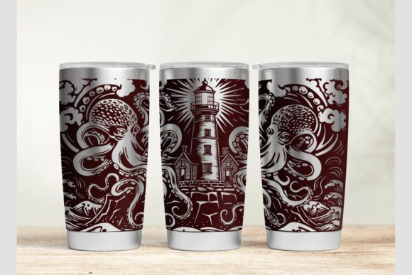 Download Lighthouse 20oz 30oz Laser Tumbler Wrap - Tumbler Collection