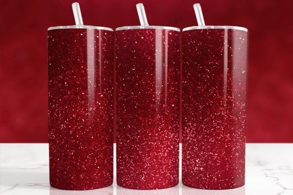 Download Rich Red Sparkle Glitter Tumbler Wrap - Tumbler Collection