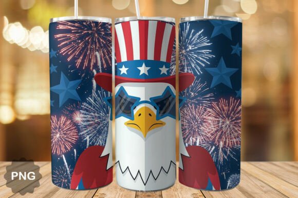 Download USA Eagle Fireworks Tumbler Wrap - Tumbler Collection