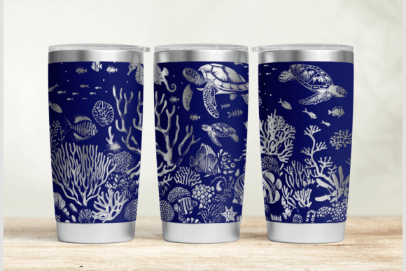 Download Undersea 20oz 30oz Laser Tumbler Wrap - Tumbler Collection