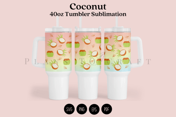 Download Coconut 40oz Tumbler Sublimation Wrap - Tumbler Collection