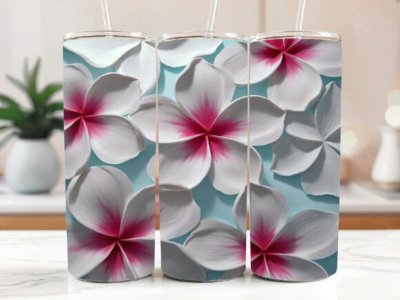 Download Plumeria Tumbler Sublimation Design 20 - Tumbler Collection