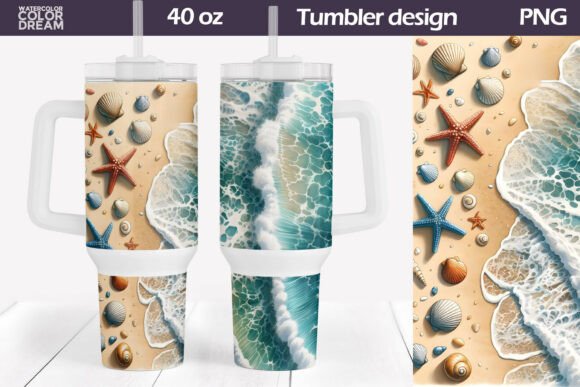 Download Beach Sea Wave Tumbler 40 Oz - Tumbler Collection