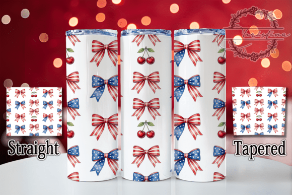 Download Coquette Cherry Patriotic Bow Tumbler - Tumbler Collection