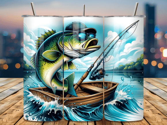 Download Funny Cool Bass Fishing Tumbler Wrap - Tumbler Collection