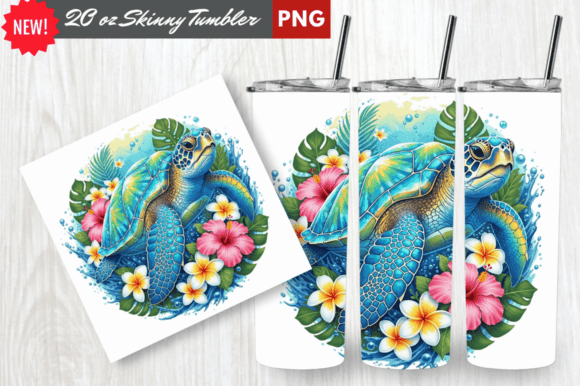 Download Crystal Shell Sea Turtle Tumbler Wrap - Tumbler Collection
