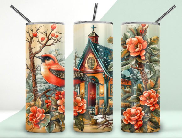 Download Bird Flower Tumbler Design 20oz - Tumbler Collection