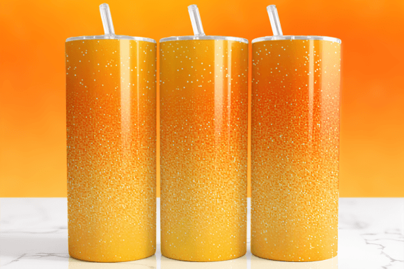 Download Orange Ombre Glitter Tumbler Wrap - Tumbler Collection