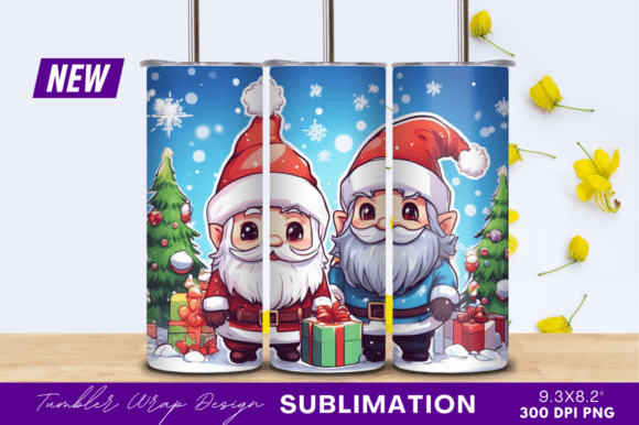 Download Cute Santa Gnomes Christmas Tumbler - Tumbler Collection