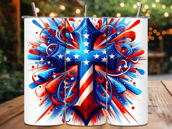 Download Cross Splatter Red White Blue Tumbler - Tumbler Collection