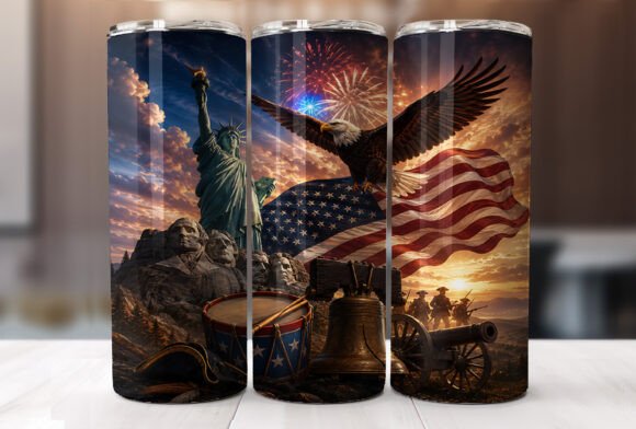 Download Patriotic USA Independence Day Tumbler - Tumbler Collection