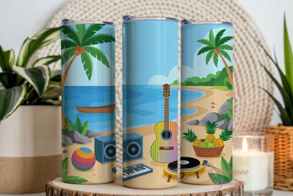 Download Tropical Beach Party 20oz Tumbler Wrap - Tumbler Collection