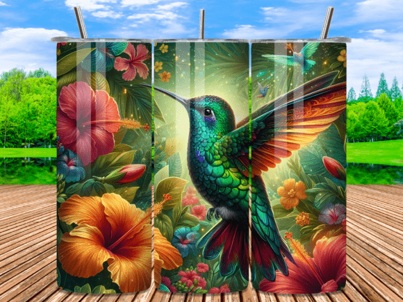 Download Tropical Hummingbird Hibiscus Tumbler - Tumbler Collection