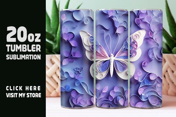 Download Butterfly Tumbler Design 20oz Free - Tumbler Collection