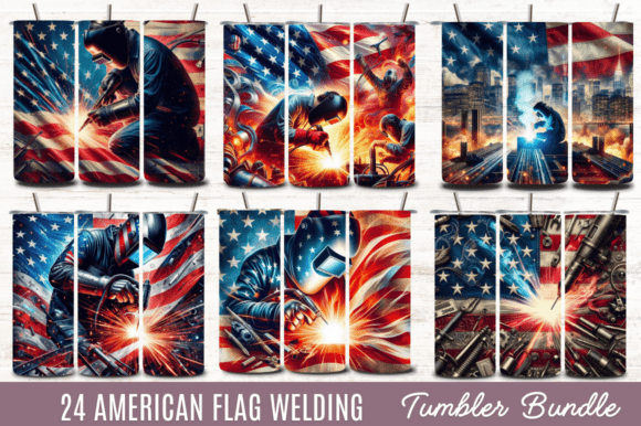 Download American Flag Welding Tumbler Bundle - Tumbler Collection