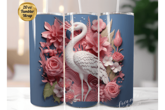 Download 3D Flamingo 20oz Tumbler PNG - Tumbler Collection