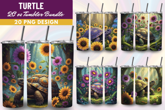 Download Turtle Tumbler Wrap 20oz Skinny Bundle - Tumbler Collection