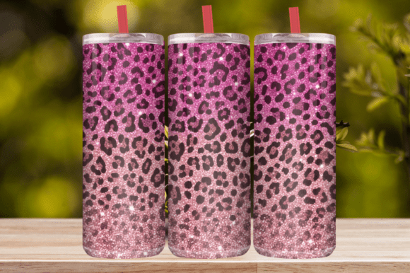 Download Hot Pink Leopard Glitter Tumbler Wrap - Tumbler Collection