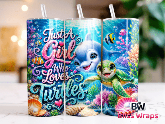 Download Sea Turtle Tumbler Wrap PNG - Tumbler Collection