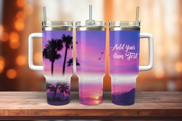 Download Tropical Sunset,40oz Tumbler Wrap - Tumbler Collection