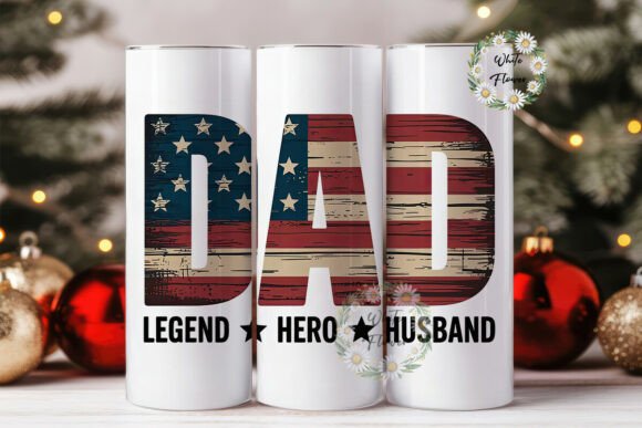 Download Patriotic Dad Tumbler Wrap 20oz - Tumbler Collection