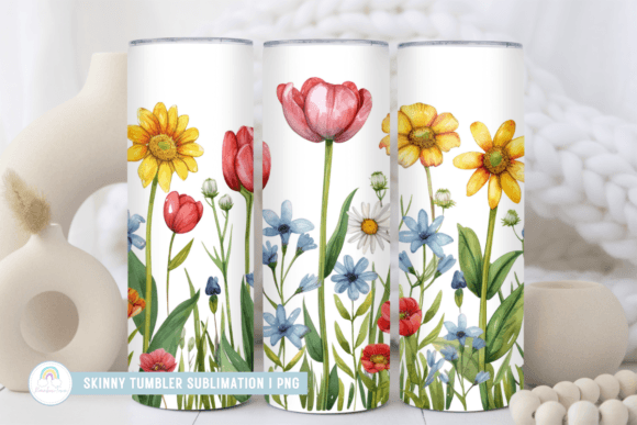 Download Spring Floral Sublimation Tumbler Wrap - Tumbler Collection
