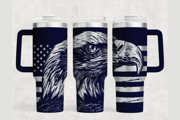 Download Bald Eagle 40oz Laser Tumbler Wrap SVG - Tumbler Collection