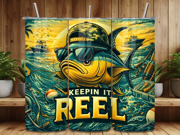 Download Keepin It Reel Fishing Tumbler Wrap - Tumbler Collection