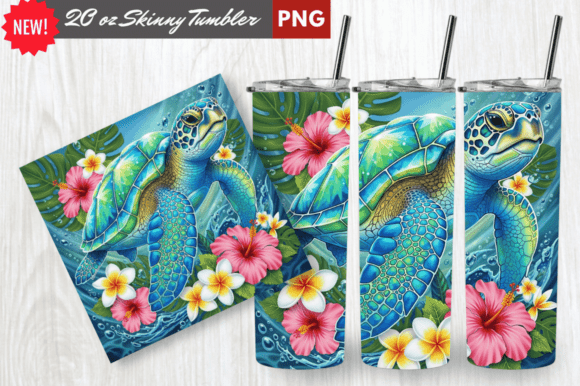 Download Crystal Shell Sea Turtle Tumbler Wrap - Tumbler Collection