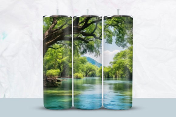 Download Nature with Lake Tumbler Wrap - Tumbler Collection