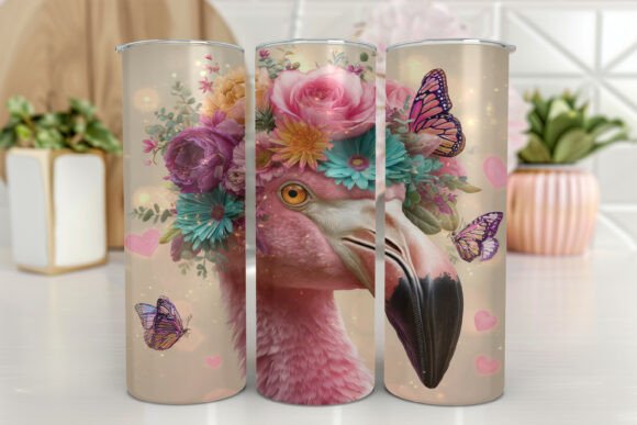 Download Flamingo Tumbler Png 20 Oz Skinny - Tumbler Collection