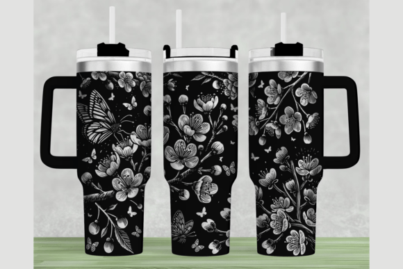 Download Cherry Blossoms 40oz Laser Tumbler Wrap - Tumbler Collection