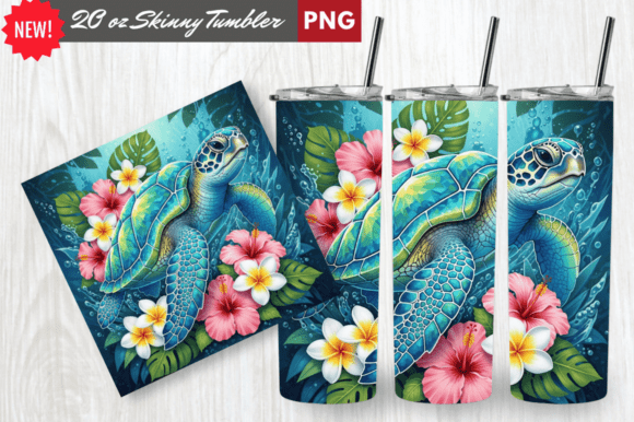 Download Crystal Shell Sea Turtle Tumbler Wrap - Tumbler Collection