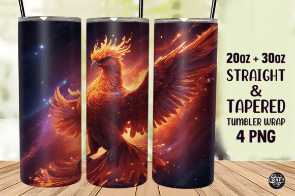 Download Phoenix Bird Tumbler Wrap 20oz Skinny - Tumbler Collection