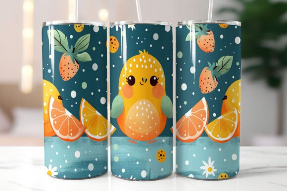 Download Citrus Bird Tumbler Design Wrap PNG - Tumbler Collection