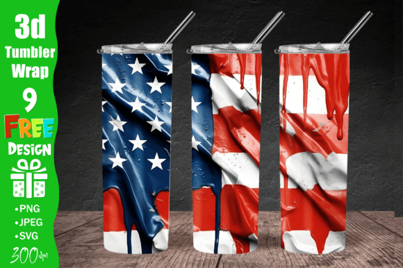Download 3D American Flag Red White Blue Tumbler - Tumbler Collection