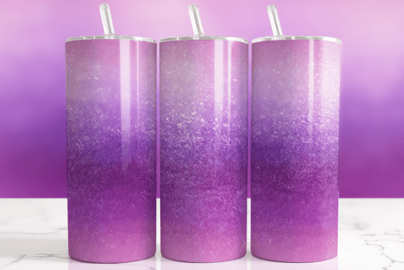 Download Ombre Purple Glitter Tumbler Wrap - Tumbler Collection