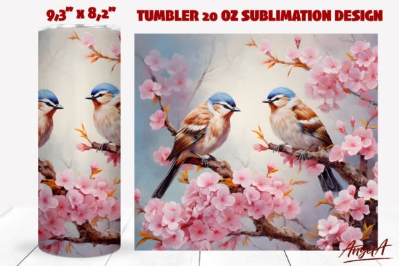 Download Bird Tumbler Sublimation Wrap / Spring - Tumbler Collection