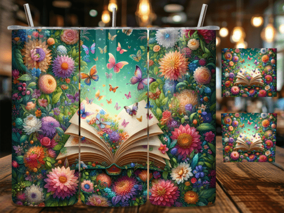 Download Butterfly Garden Storybook Tumbler Wrap - Tumbler Collection