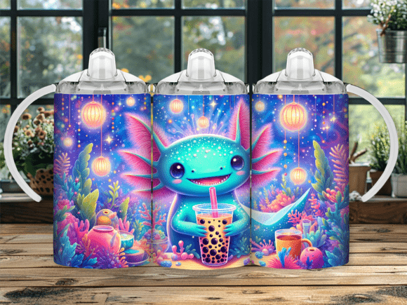 Download Boba Axolotl Sippy Cup Kids Tumbler Wrap - Tumbler Collection